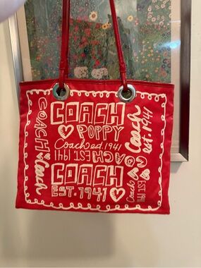 Coach Poppy Shopper Tote